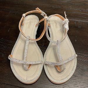 Express rhinestone sandals!